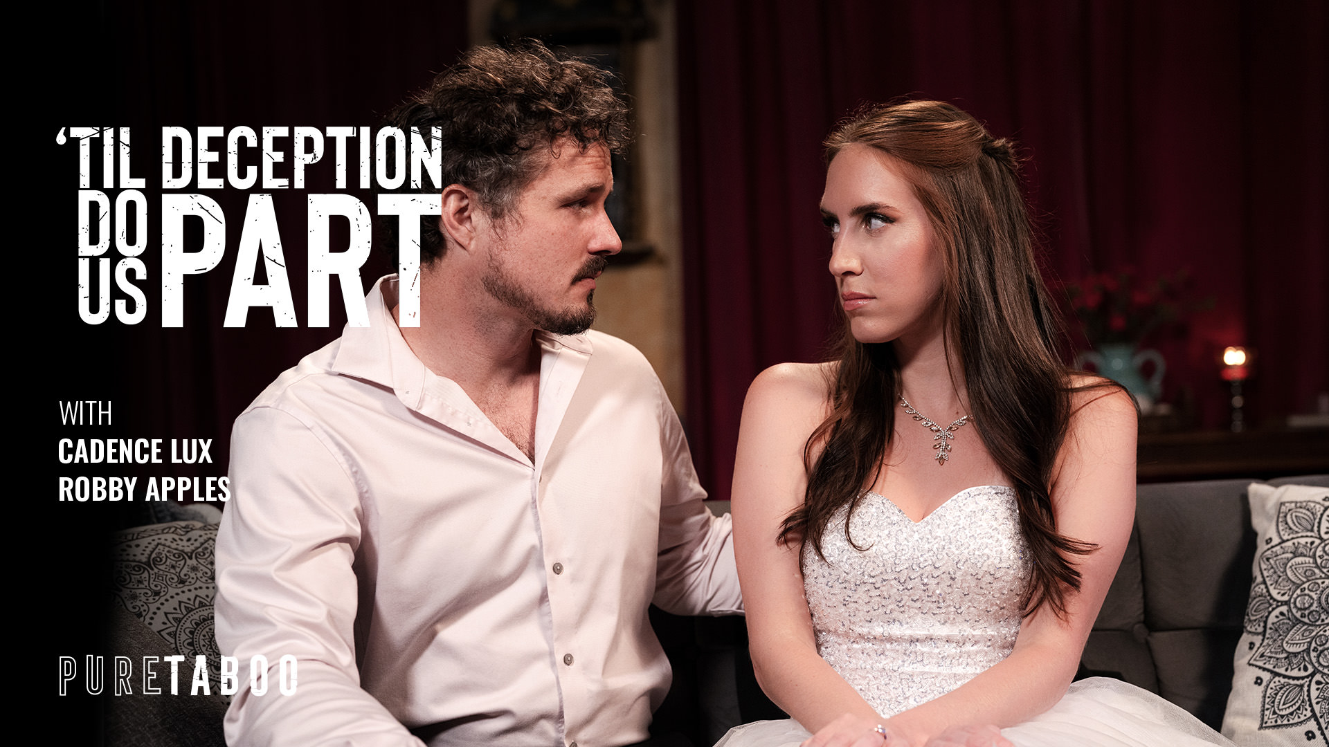 Maria (Cadence Lux) goes to her stepbrother, Leo (Robby Apples), for comfort after her new husband learns that she's not a virgin like she promised. On their wedding night, the husband received an anonymous text exposing Maria, which led to her being kicked out.

As she leans on Leo's shoulder, he slips up and it's revealed that HE sent the damning text to the husband, outing her. He claims he did this because he's in love with Maria and wants to be with her.

Maria is stunned and rejects Leo's love, demanding that he make things right by telling her husband that the message was just a sick joke. Leo eventually agrees to do so... IF he can fuck Maria. Although Maria is stunned, she's desperate to set things right with her husband, so she agrees...