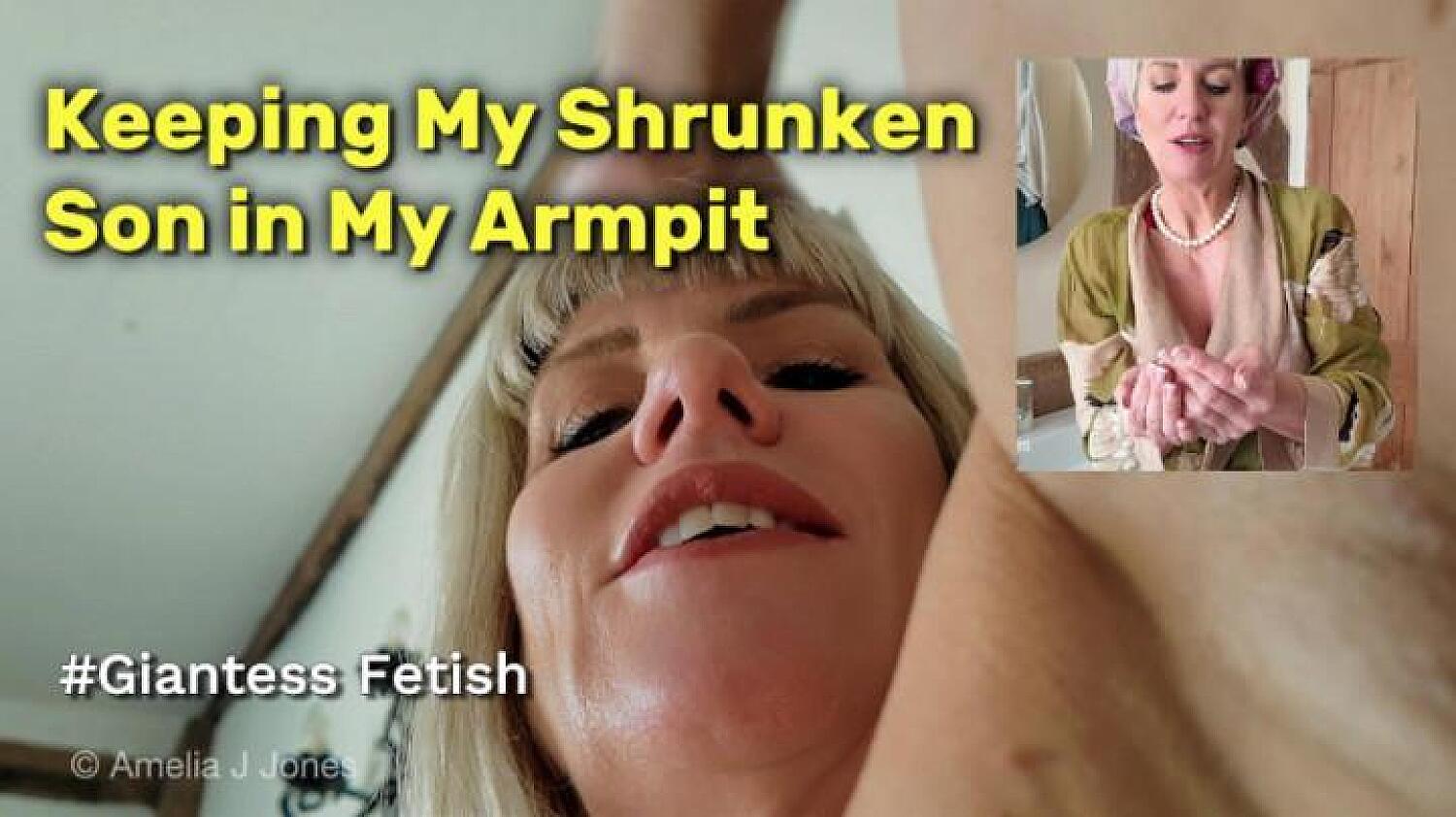 Giantess - Keeping My Step-Son In My Armpit