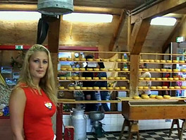 Blond Girl Shows Herself Off in Public