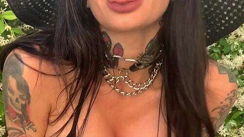 Outdoor Masturbation With Creamy Lube