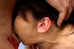 Brunette Fucked During Blowjob