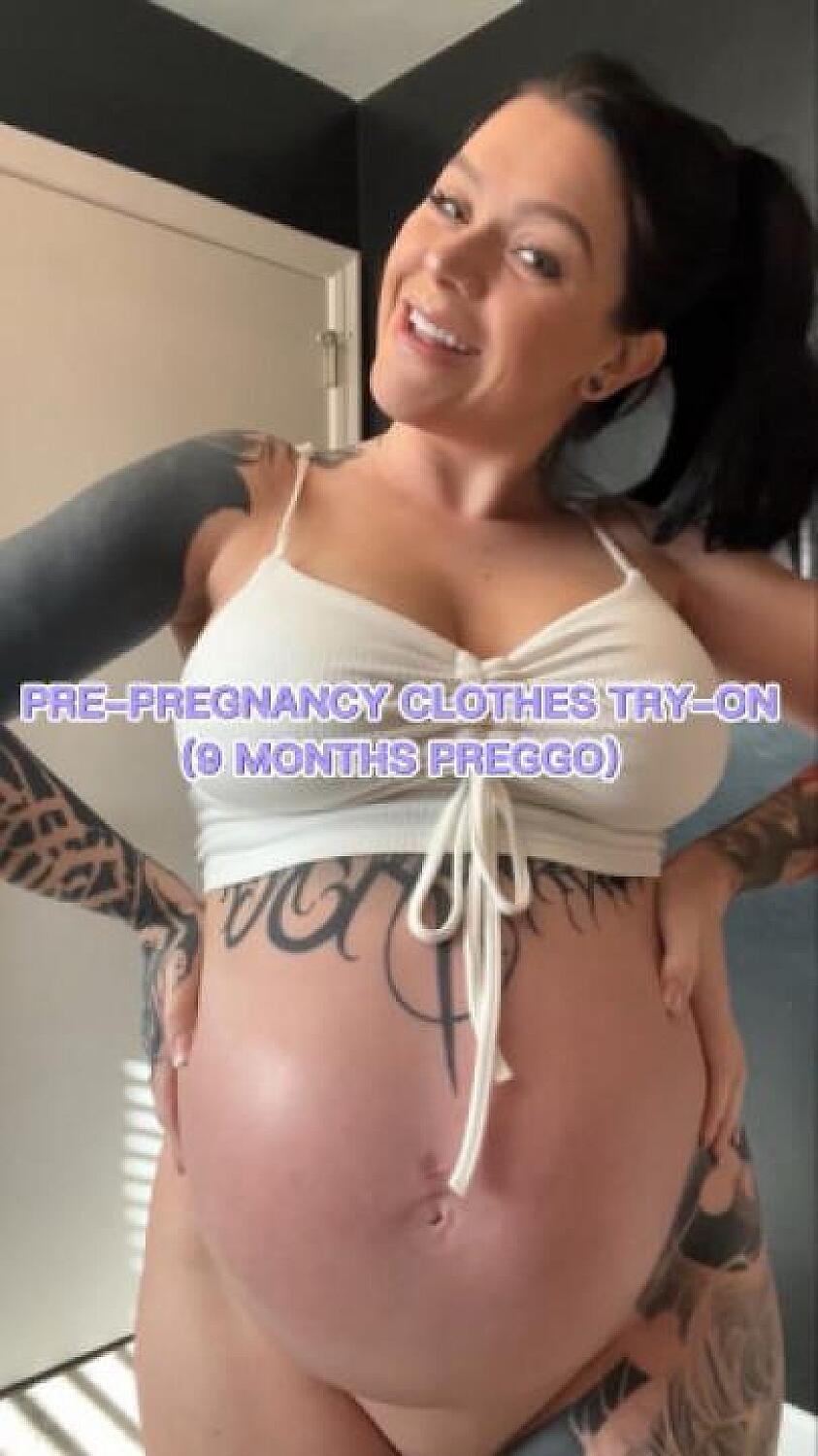 Pre-Pregnancy Clothes Try-On