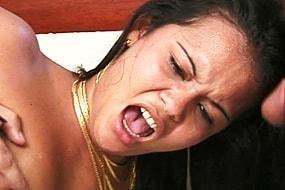 Babe Screaming in Latina Video