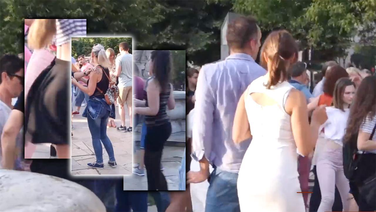 Sexy Girls Dancing Outside At Park