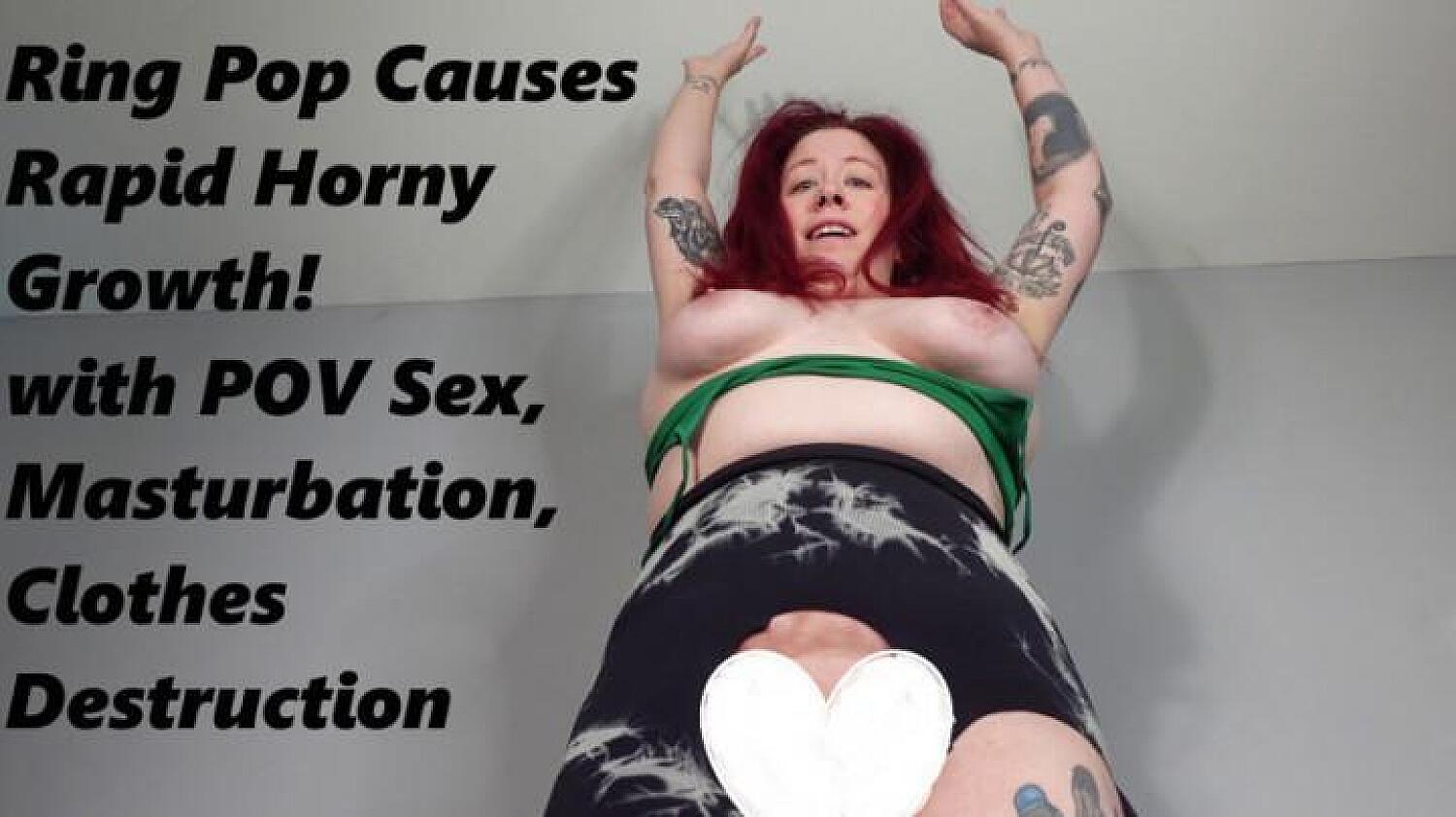 Ring Pop Causes Rapid Horny Growth! POV Sex, Masturbation