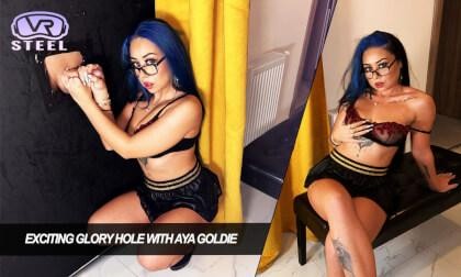 Exciting Glory Hole with Aya Goldie