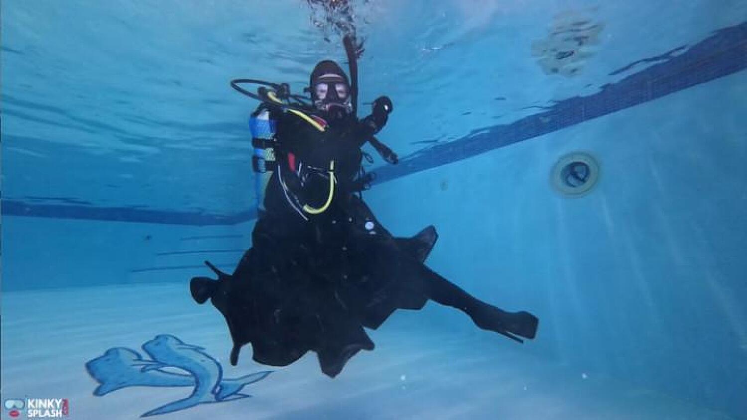 Underwater Domination In Full Scuba Gear