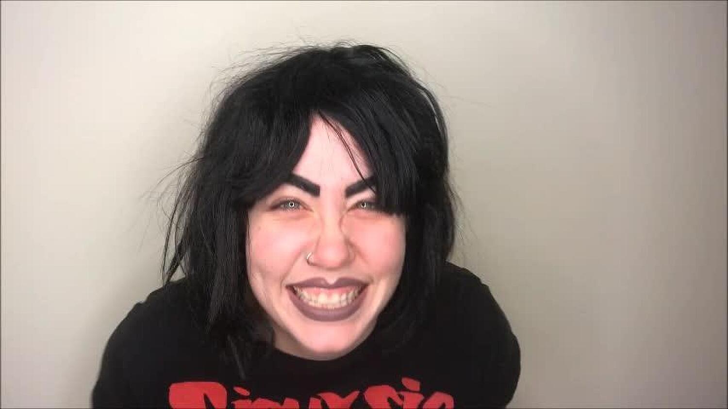 Goth Girl Mocks You And Your Small Cock