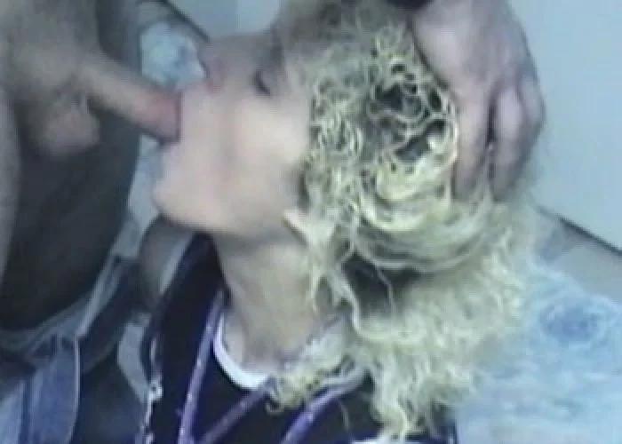 Cindy's Tied Up And Sucking Cock