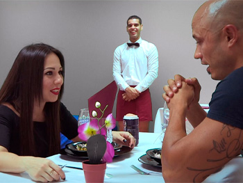 First Fakings! Dinner of Two Strangers. a Luxury Latina and a Strong Man. a Romantic Dinner with a Happy Ending!