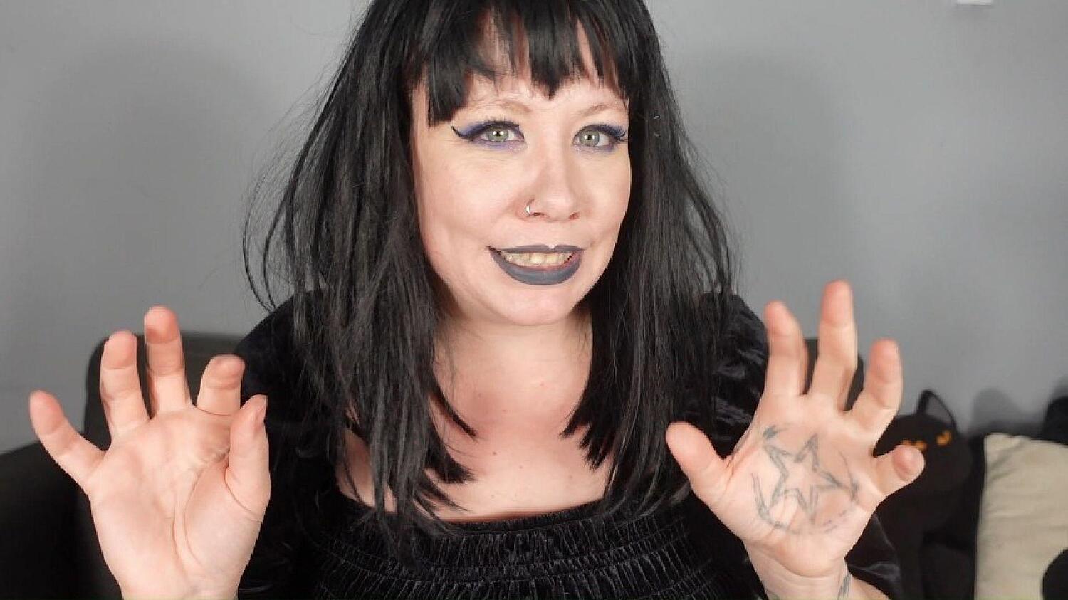 Goth Step-Mom Tickles You Until You Cum