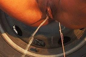 Behind a Wheel Pee