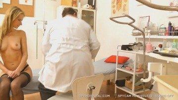 Old Gyno Doctor Spying On Sporty Blond