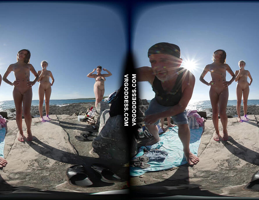 Naked On A Beach Making Art And Playing While Nude On Vacation In Italy