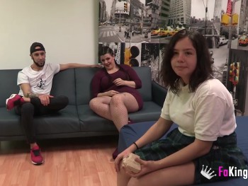 Maria and Fede Do a Threesome with Alba to Initiate Her in the Swinger World