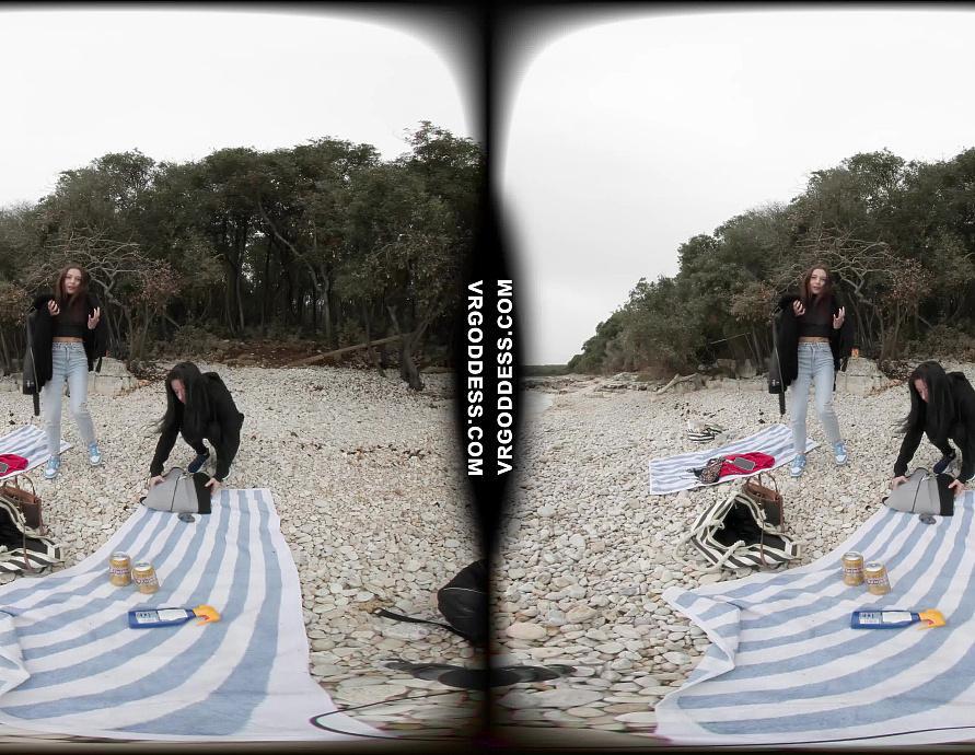 Dora And Gabriela Lati Spring Time Naked At The Beach Together