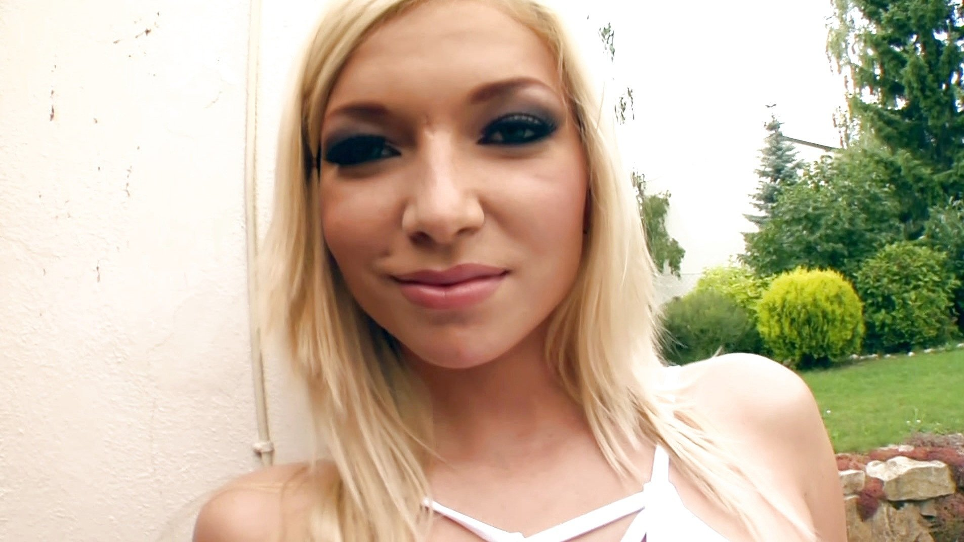 Aneta Head Slides a Glass Dildo Deep in Her Tight Anus