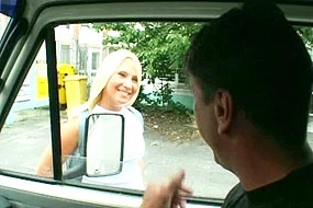 Blonde in Backseat Doggy
