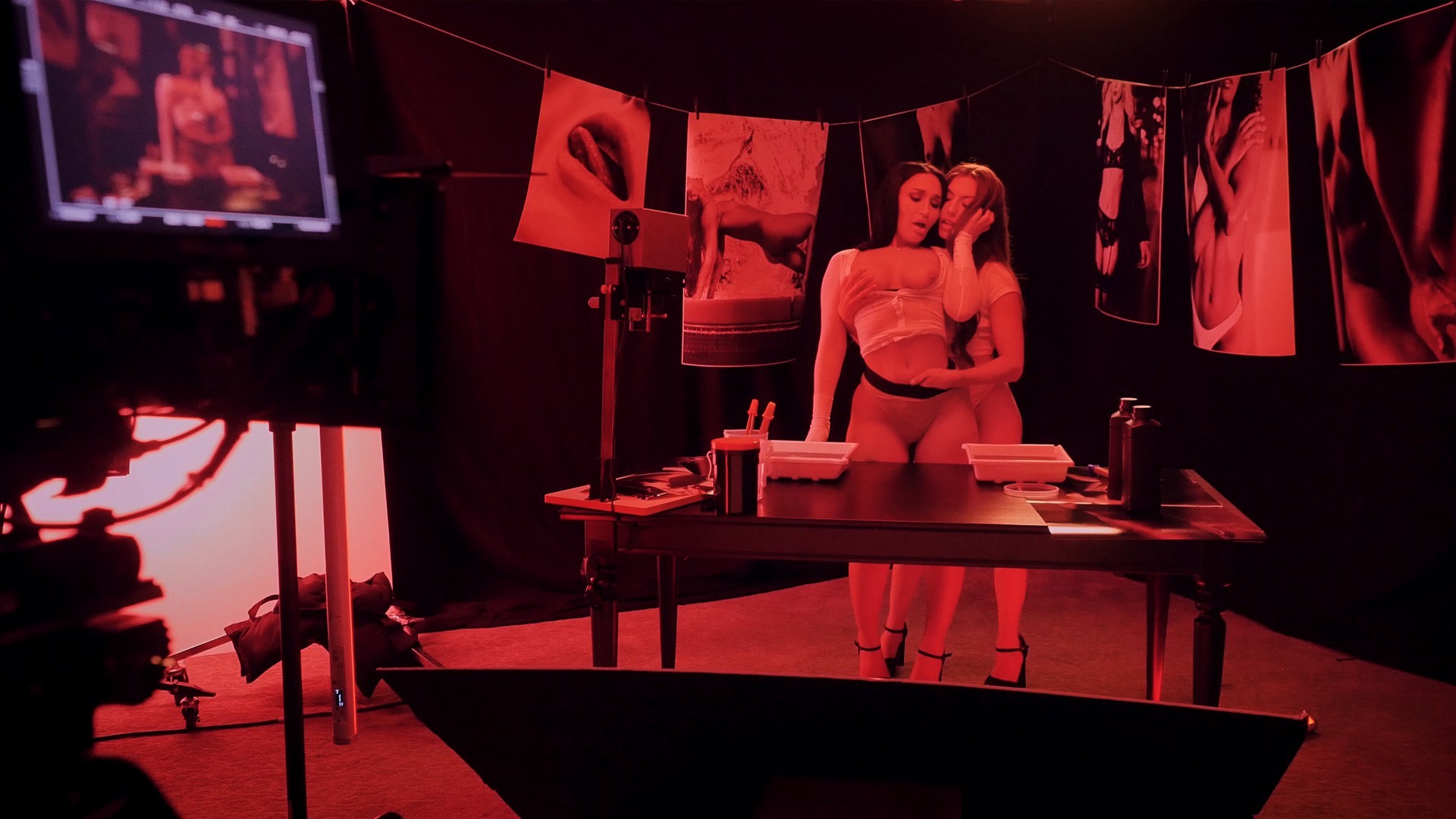Spencer Bradley Gabriella Paltrova on Set