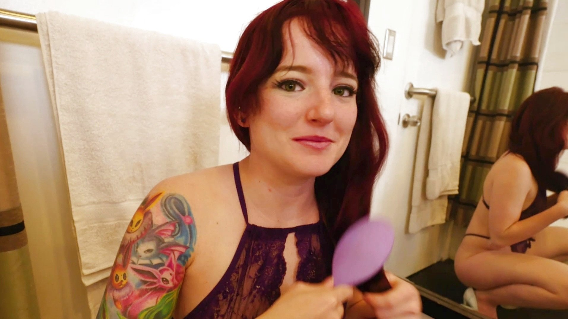 Maci May Jerks Your Dick Off After She Rubs Her Pussy on It to Lube It Up