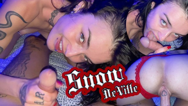 Amateur Pov- Goth Teen Likes Sloppy Blowjobs