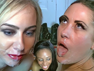 Two White Chavs with Black Chick at a British Blowbang