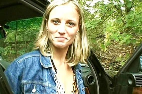 German Gal Masturbating in Car