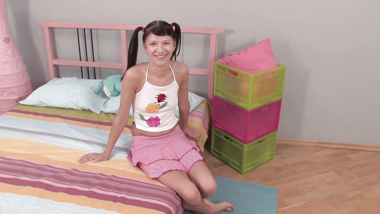 Tiny Teen Tyla Smiles Proudly After First Hardcore Face-Fucking