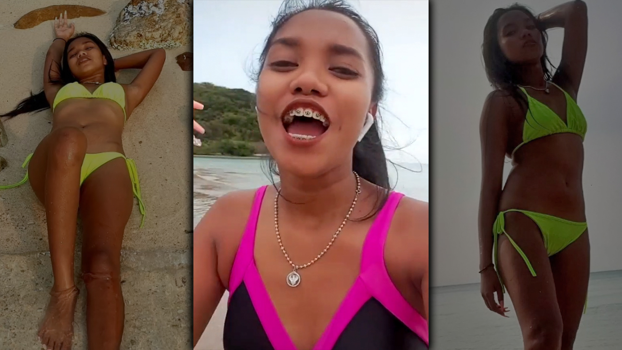 Beach Selfies From Braced Cutie