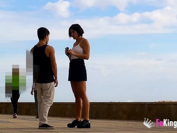 Eve Silver Is on the Hunt of a Rookie to Give Her a Wild Time. She Shows Her Little Pussy in the Streets!