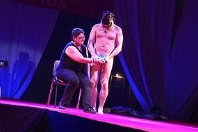 Hunk Stripping on Stage