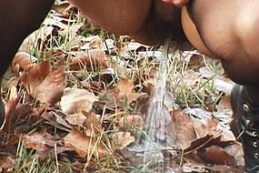 Mature Pees Close to Workers
